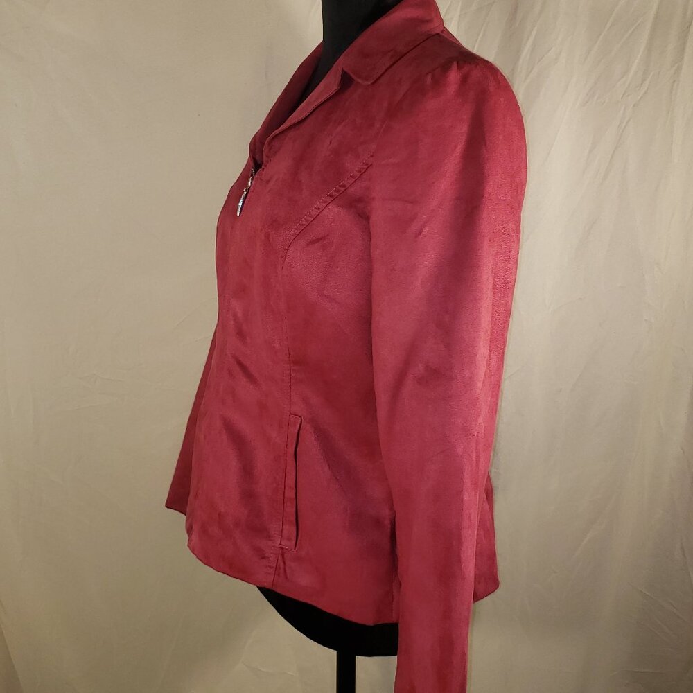 Women's Evan Picone Fuchsia/Raspberry Faux Suede … - image 3